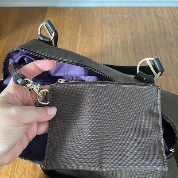 TUMI  Brown Nylon and Leather Tote Travel Carry-On Bag - Picture 13 of 16